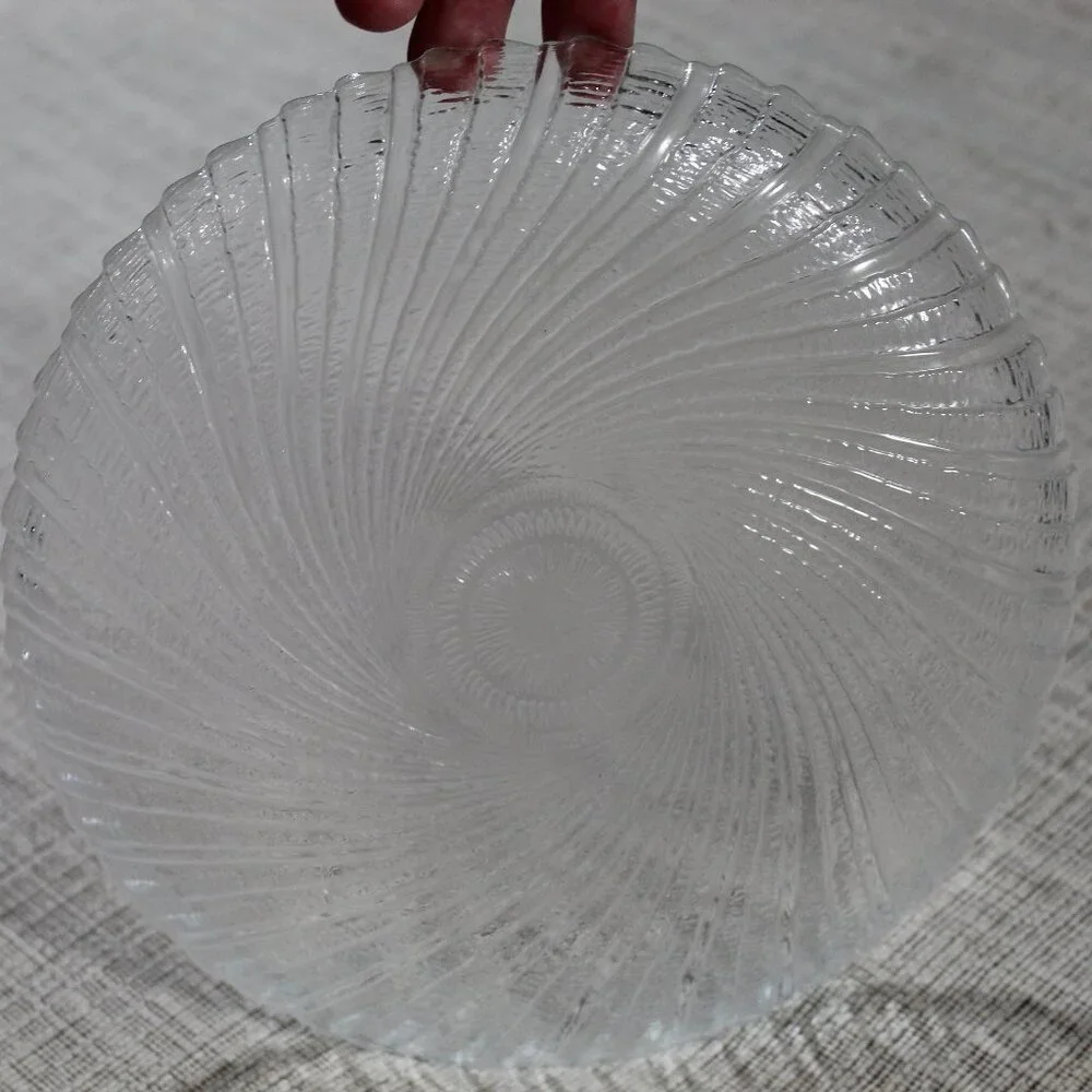 Set of 3 Vintage Arcoroc Seabreeze Clear Glass Dessert Salad Plates